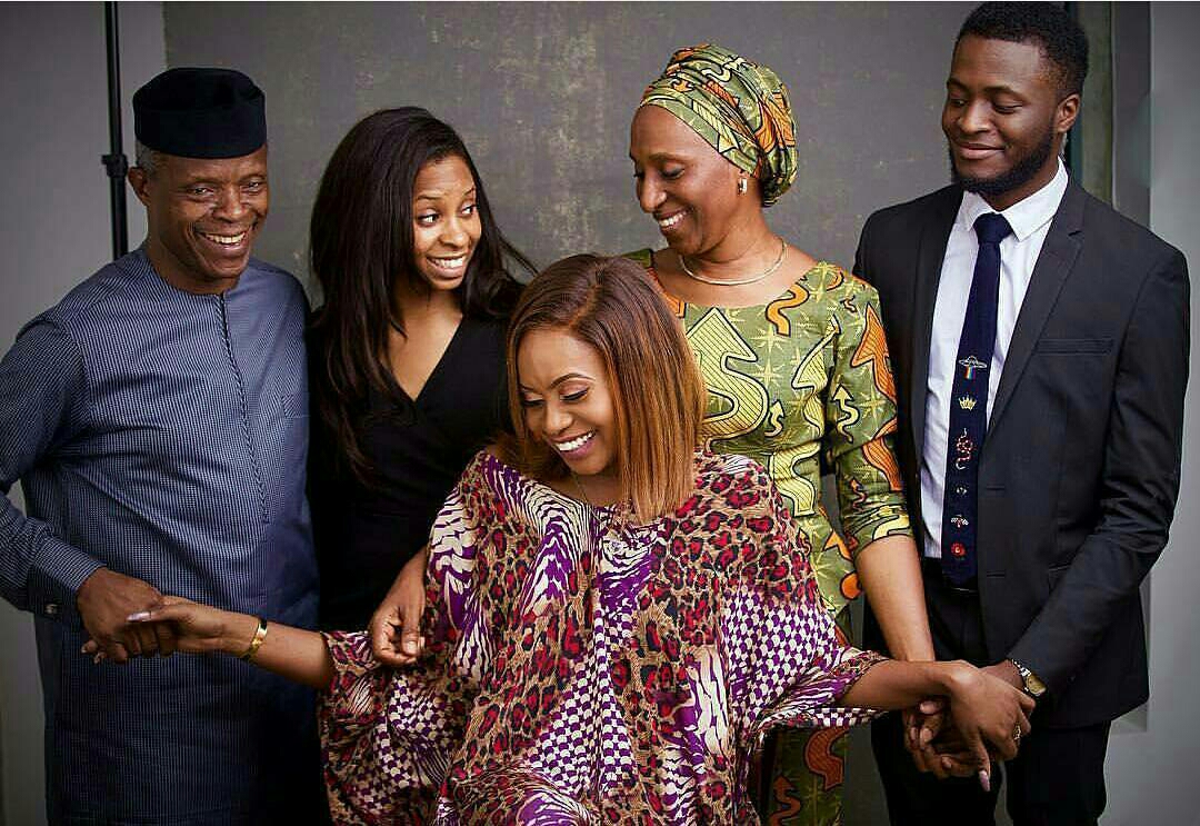 Lovely Photo Of Vice President Osinbajo, His Wife And Children