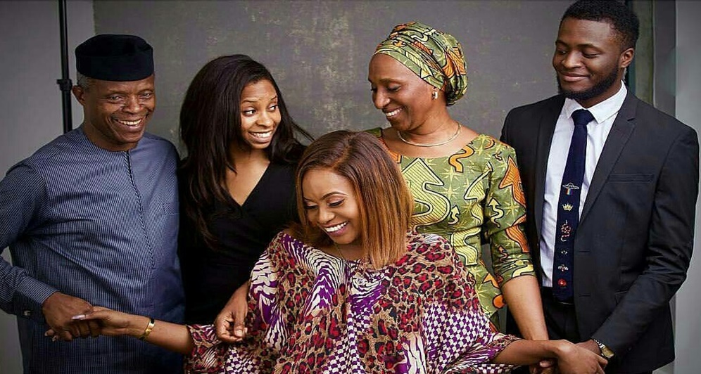Lovely Photo Of Vice President Osinbajo, His Wife And Children
