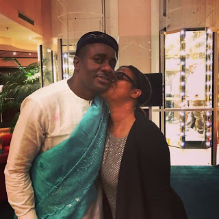 'Hmmm l too cherish this kiss coming from our delectable Nadia's mum'- Actor Emeka Ike