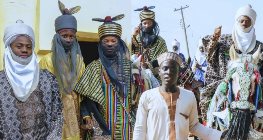 Korede Bello Pictured With Emir Of Kano's Son, Enjoying Horse Rides