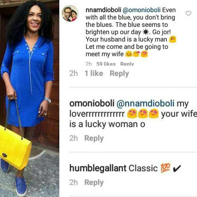 Romantic Engagement between Actress Omoni Oboli and Her Husband On Instagram