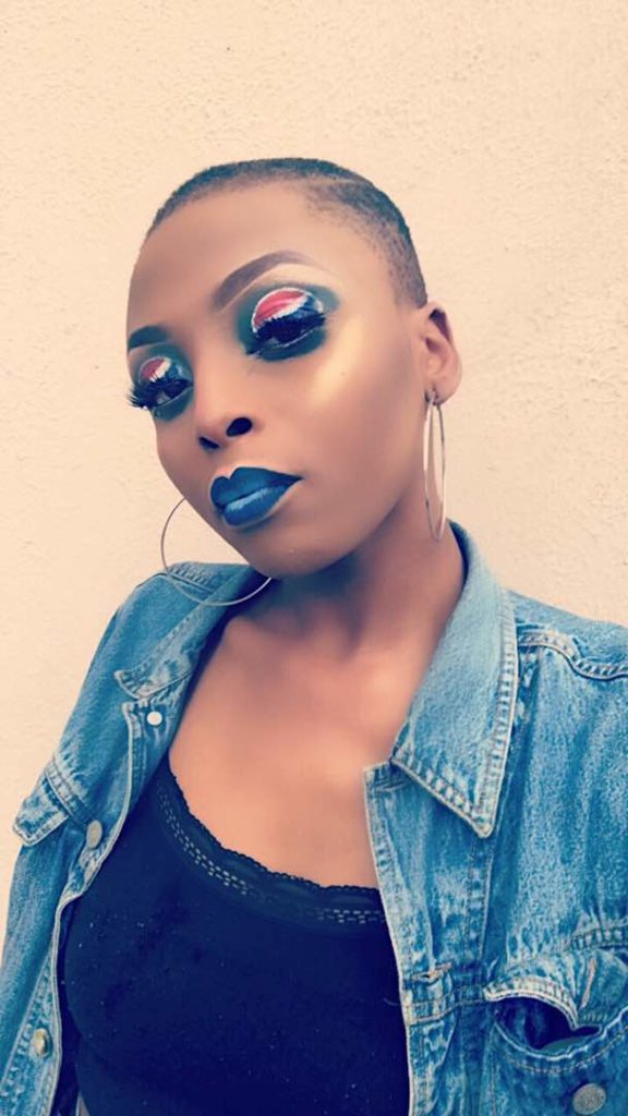 Checkout This Pictures Of A Nigerian Girl With Pepsi Logo Inspired Makeup
