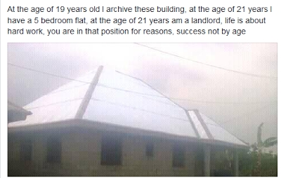 'Success is not by age' - 21-year-old Nigerian landlord shares photos of his 5-bedroom bungalow