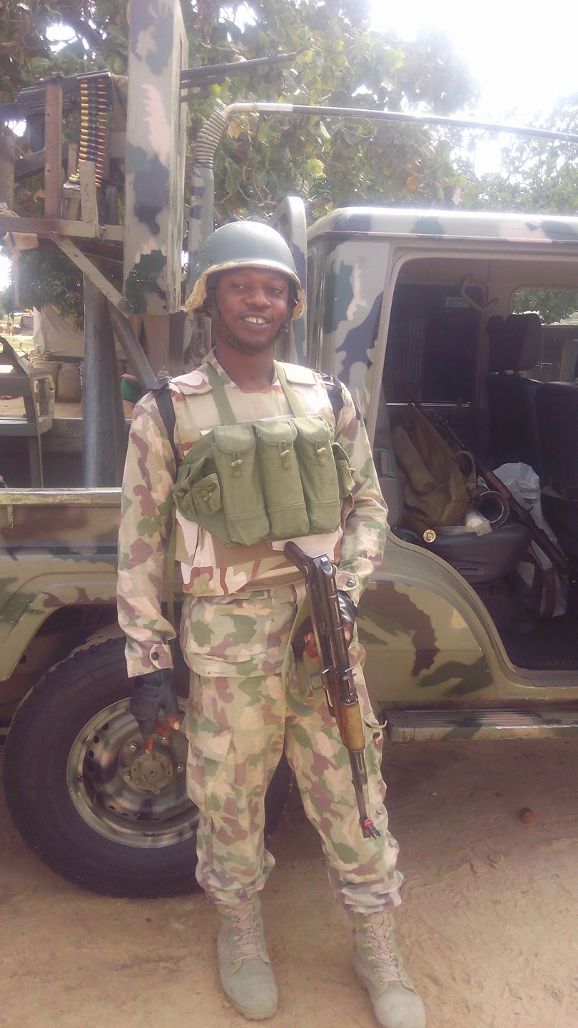 Nigerian soldier fighting Boko Haram, shares pictures of the grave where he sleeps