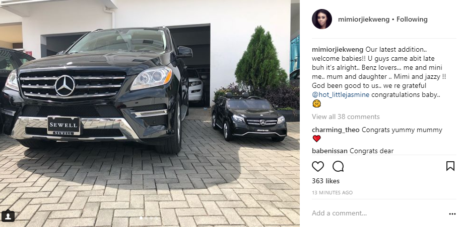 Actress Mimi Orijekwe Acquires Brand New Mercedes Benz SUV