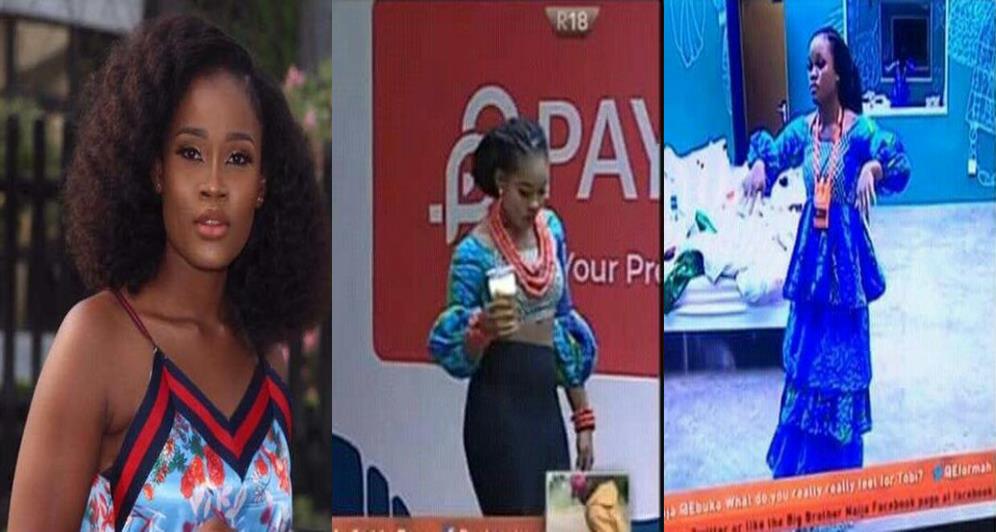 #BBNaija: Nigerians react after Cee-c ripped off Payporte outfit and tagged it 'Nonsense' (Screenshots)