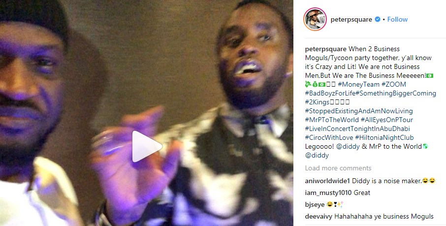 Peter Okoye Hangs Out With Diddy And Cassie In Abu Dhabi (Photos/Video)