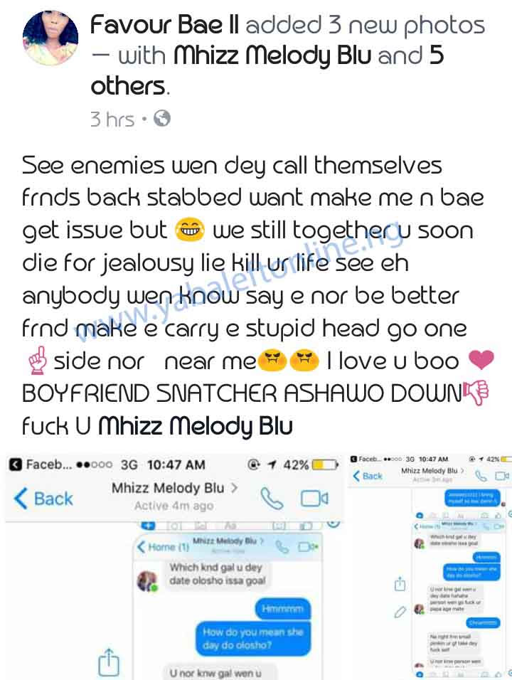 Nigerian slay queens fight dirty over a boy, he then reacts. (Screenshots)