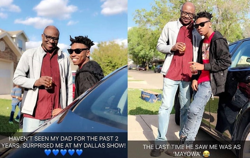 Two years after, Mayorkun reunites with his father at his show in Dallas.