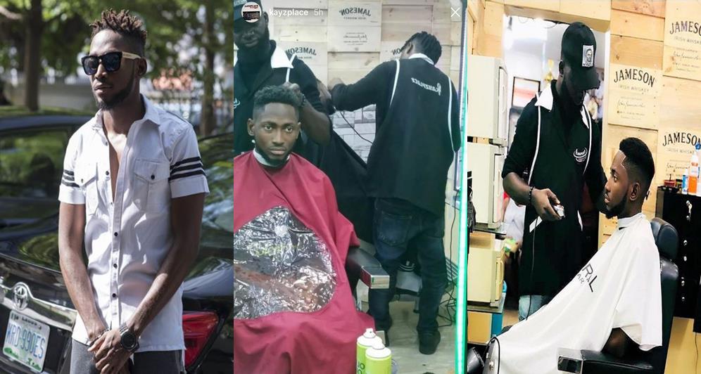 BBNaija: Miracle cuts his signature dreadlocks in preparation for homecoming party (Photos)