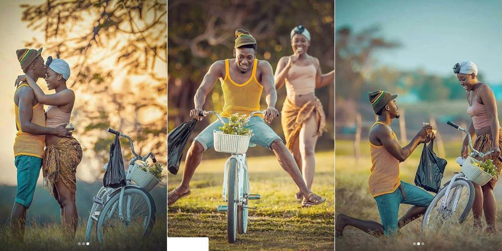 Man & His Braless Fiancee Use Bicycle In Pre-Wedding Photos, See Reactions