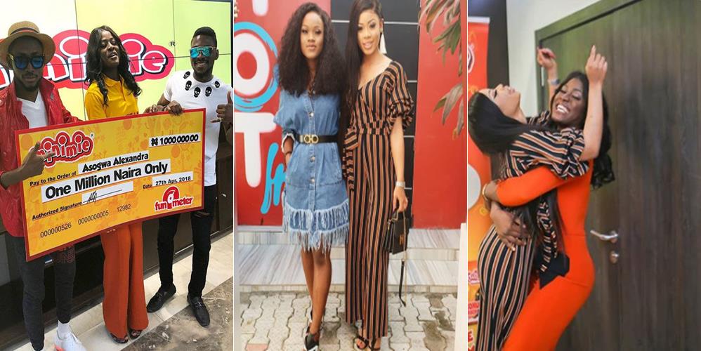 #BBNaija: Housemates step out in style as Alex receives one million naira cheque
