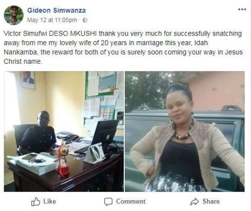 Husband calls out another man for allegedly snatching his wife of 20 years (Photos)