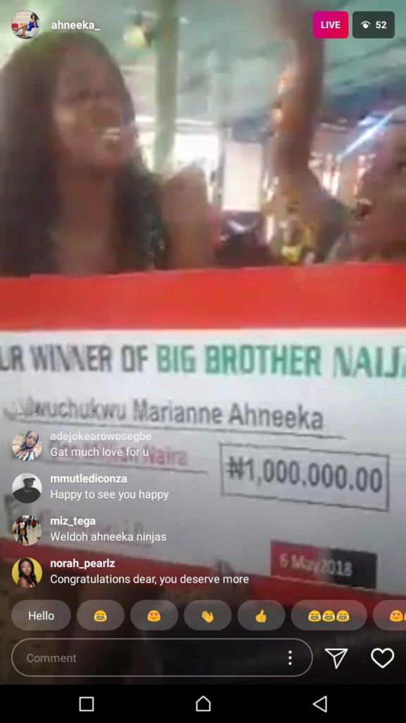 #BBNaija: Ahneeka gifted N1m by her fans
