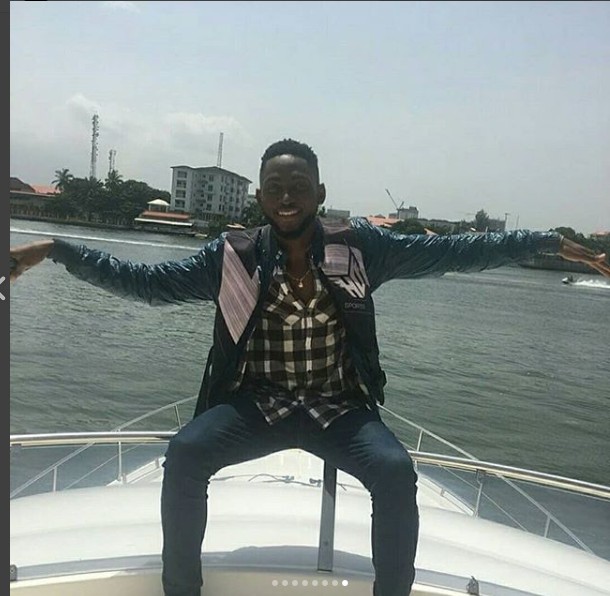 #BBNaija: Miracle Goes On Boat Cruise With His 10 Loyal Fans In Lagos (Photos)