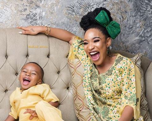 Tonto Dikeh Celebrates Children's Day With Her Son, King Andre (Photos)