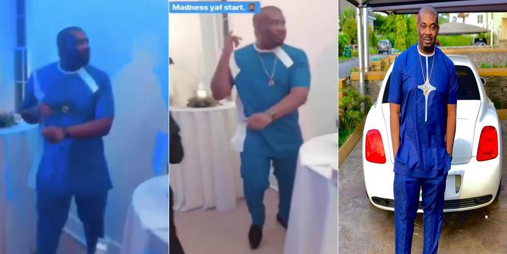 "Came all the way to this wedding maybe I will see wife" - Don Jazzy Says As He Shows Off His Funny Dance Moves