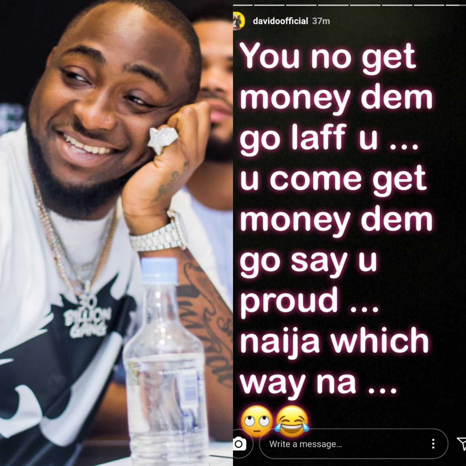 'You no get money Dem go laff u' - Davido shares his dilemma to Nigerians