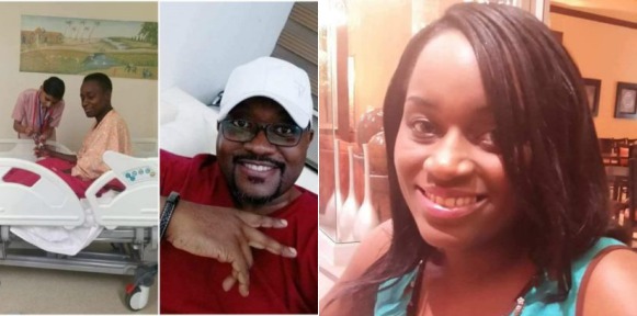 Joyous wife thanks her husband for donating his liver to her (Photos)