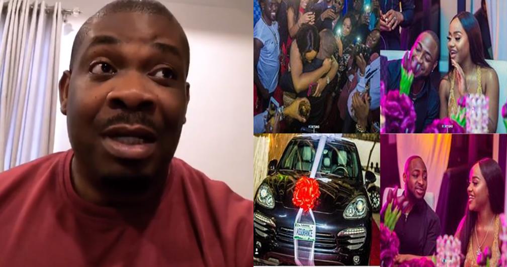 Don Jazzy reacts to Davido's N45m Porsche car surprise birthday gift to girlfriend Chioma (Hilarious Video)