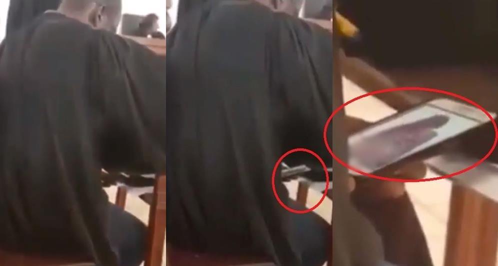 Ghanaian judge caught watching p0rn video during court session (Video)