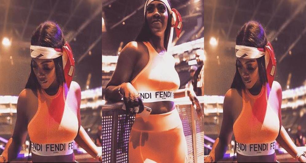 Tiwa Savage puts her boobs on display in Fendi (Photos)