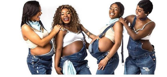 Check out this Viral photo of 4 friends before and after motherhood