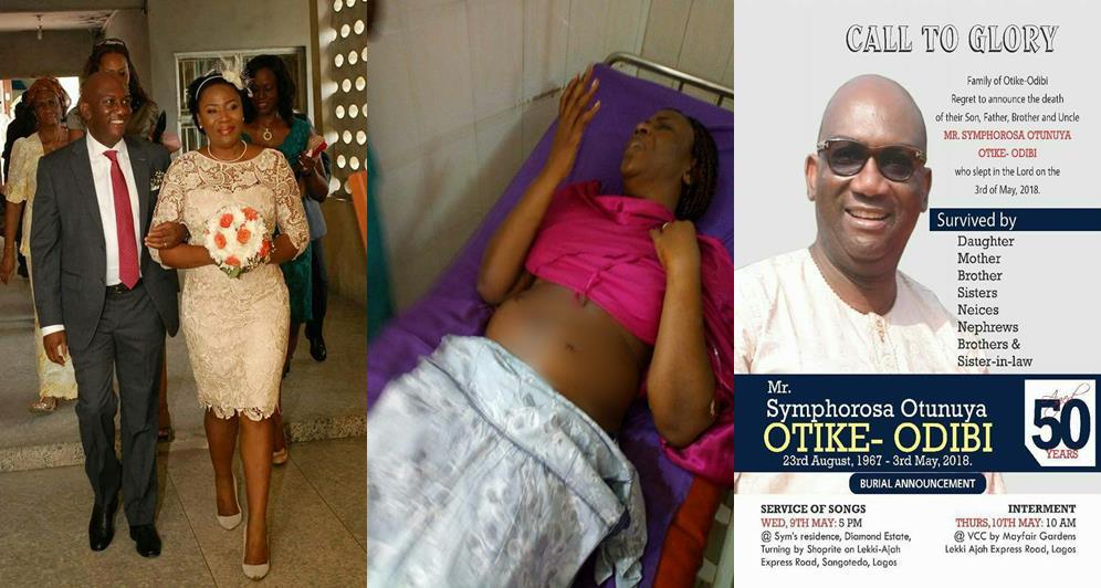 Burial Poster & Wedding Photo Of a Nigerian Man Who Was Stabbed To Death By His Wife In Lagos