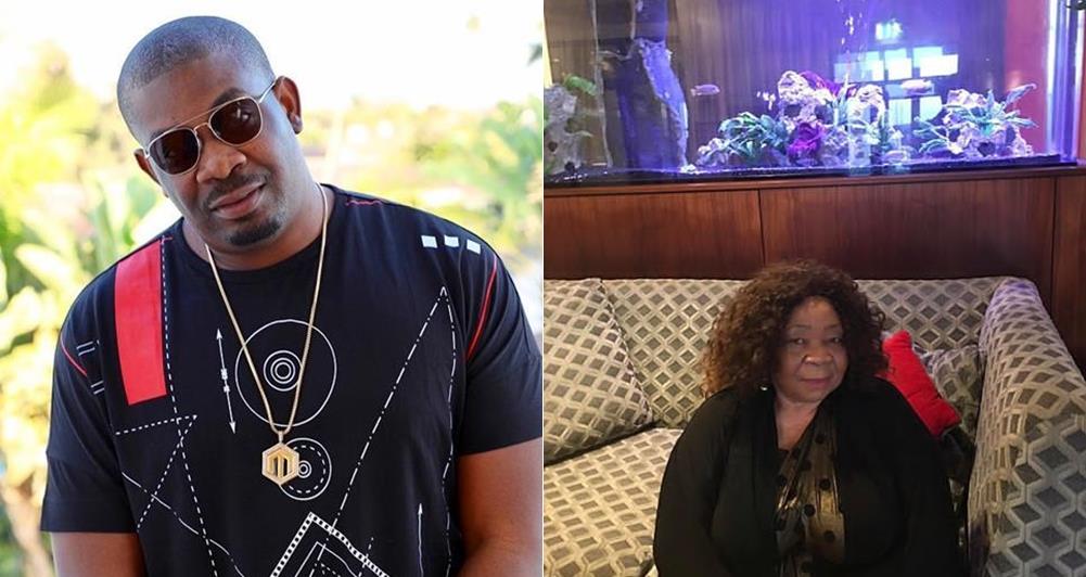 Don Jazzy shares rare photo of his mum, wishes her a happy mother's day