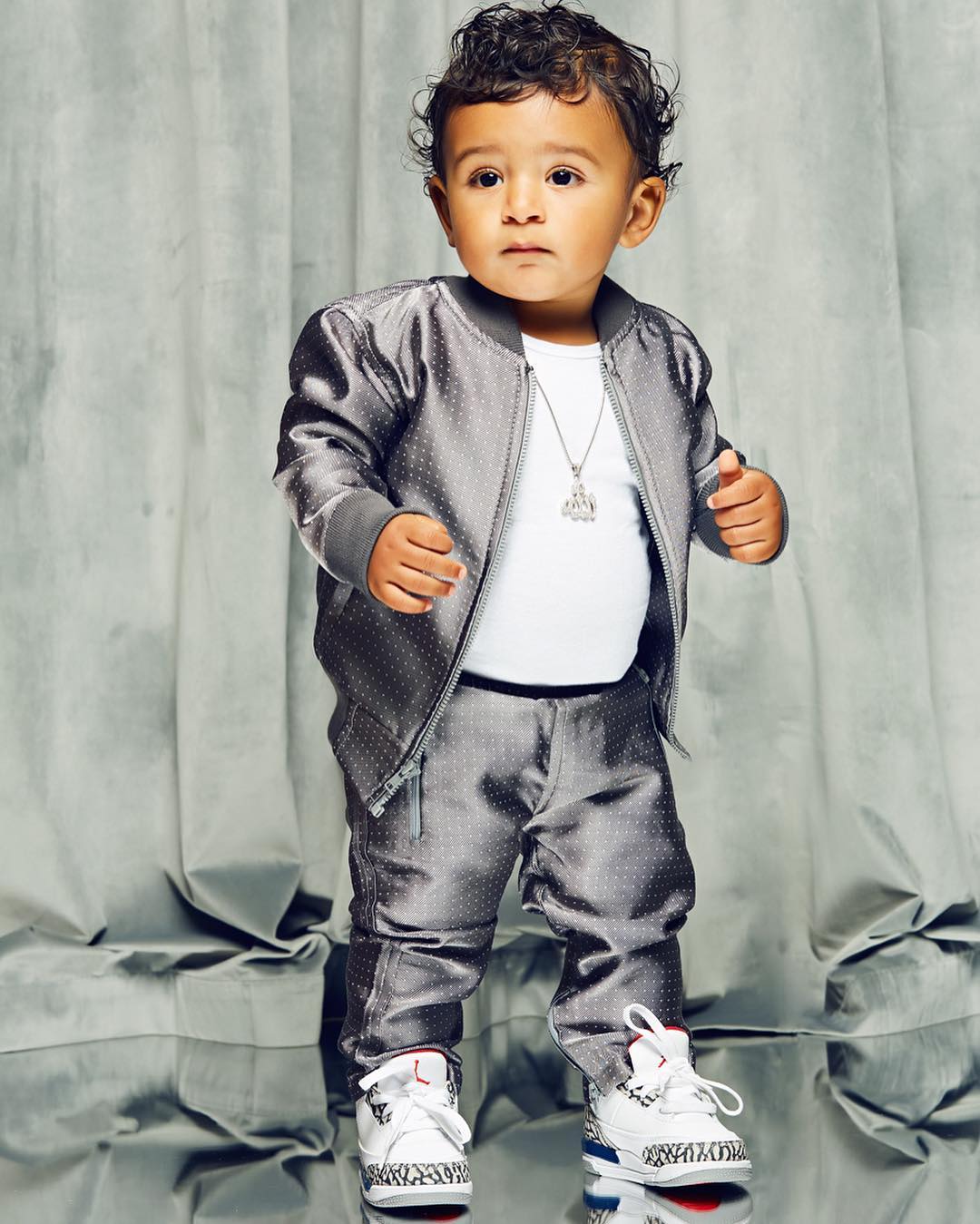 Resemblance between Wizkid's son Zion and DJ Khaled's son Asahd (Photos)