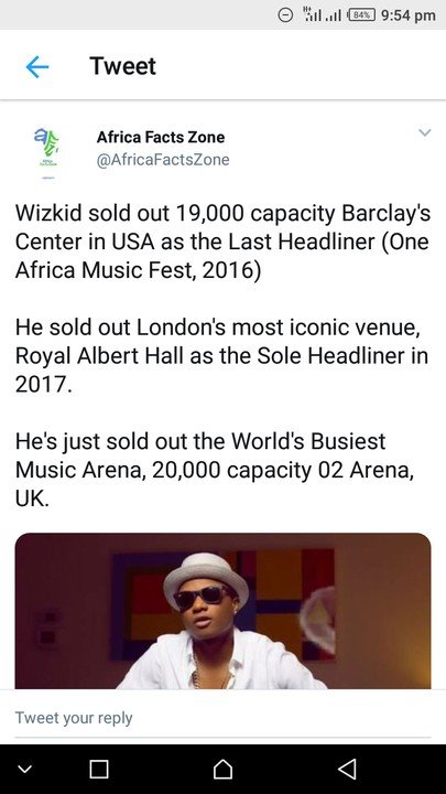 Wizkid just sold out 20,000 capacity 02 Arena ahead of concert