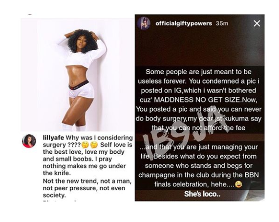 Tonto Dikeh Offers Gifty N1 Million For Slamming Lilian Afegbai Over Surgery