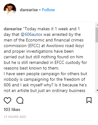 Suspected Yahoo boy arrested at Club 57 by EFCC cries out from prison