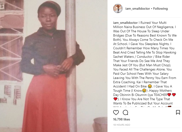 Small Doctor writes emotional letter to his mother on Mother's Day