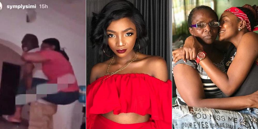 Simi shares lovely video of her mum and her new husband's playful display of affection
