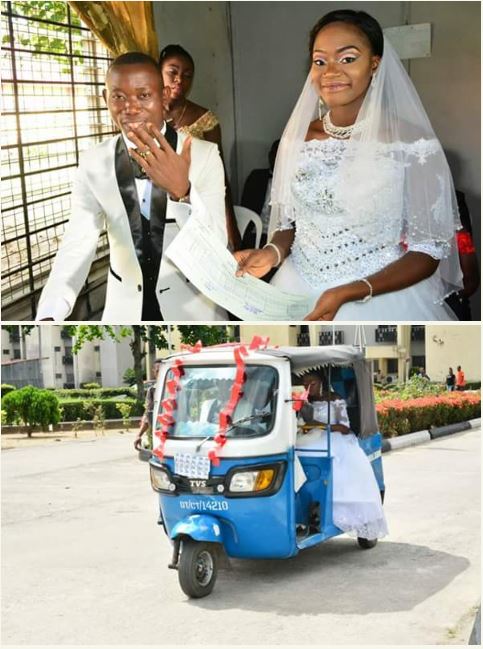 Ex-Keke Driver Who Met His Wife On Duty Gets Married In Style (Photos)