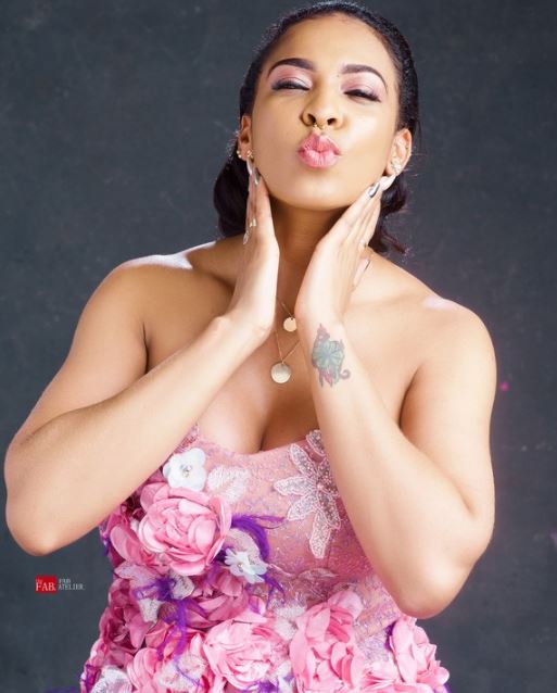 TBoss Dazzles In Pink Off Shoulder Dress (Photos)