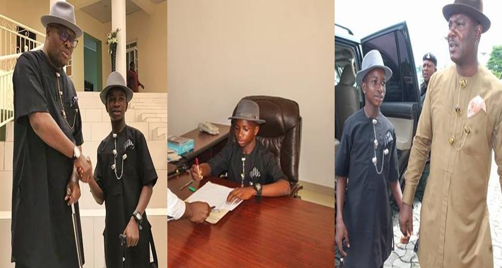 14-year-old SS1 Student Assumes Office As Commissioner In Bayelsa State (Photos)