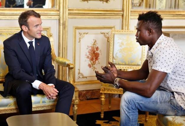 France President Grants The African Migrant Who Climbed 4 Storey To Save A Child, French Citizenship