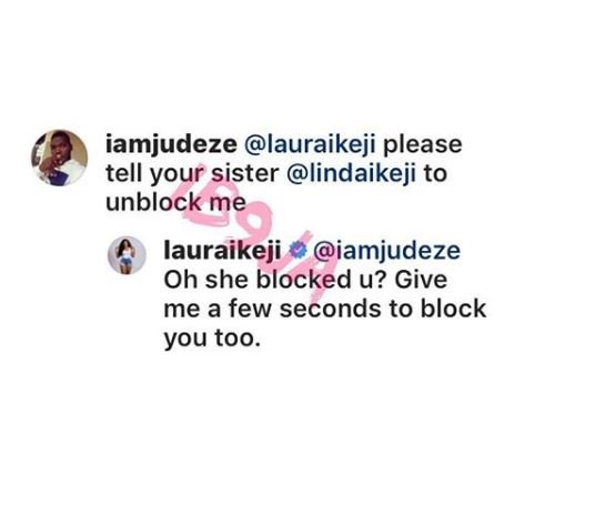 Laura Ikeji compounds the woes of man blocked by Linda