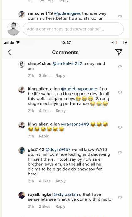 Fans Slam Jude Okoye For 'Splitting P'square' After Commenting On Wizkid's Post