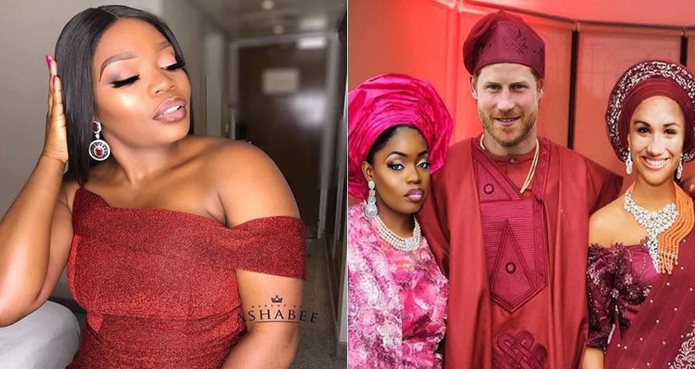 Bisola shares inside information and photo from Prince Harry and Meghan Markle's private traditional wedding