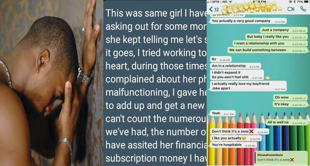 Nigerian Man Ask Lady To Refund iPhone He Bought for her For Refusing To Date Him, Shares Screenshot of His Chat With Her