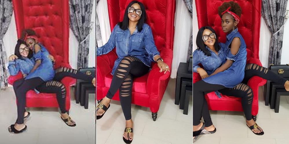 'Mummy and I' - Adorable photos of Mercy Aigbe and her daughter, Michelle