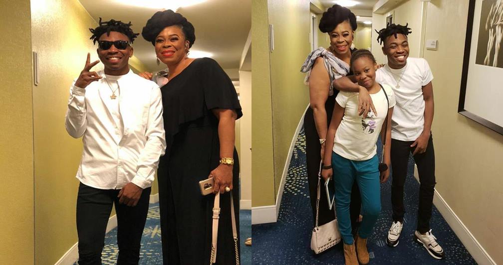 Mayorkun reunites with his mother in the US after two years apart (Photos)