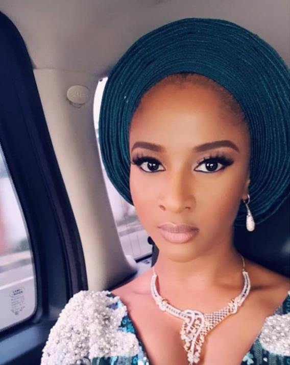 Banky W & Adesua look stunning at the traditional marriage of actress Zainab Balogun (Photos)