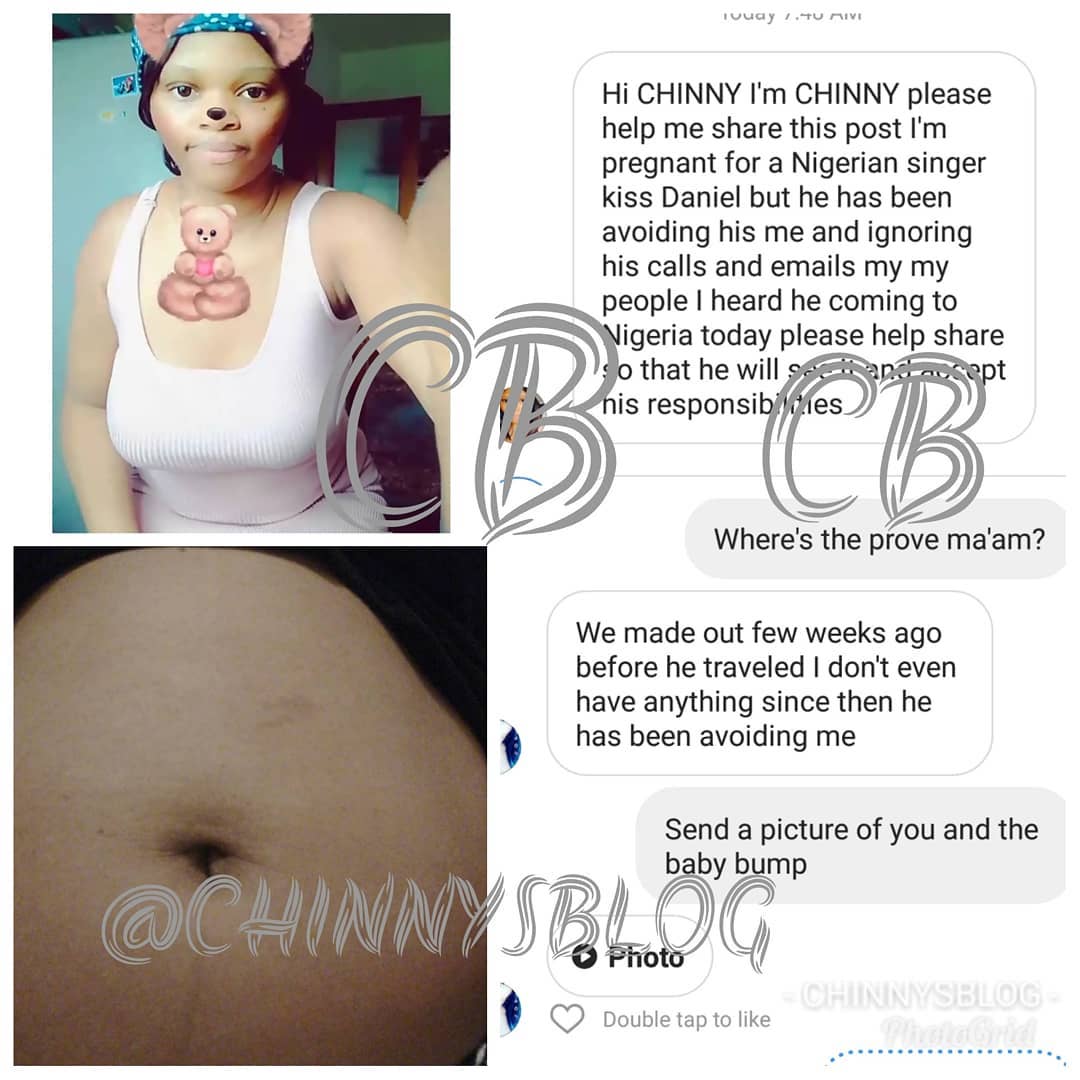 BabyMama Calling: 'I am pregnant for Kizz Daniel' - Nigerian Lady claims, shares baby bump (Photos)