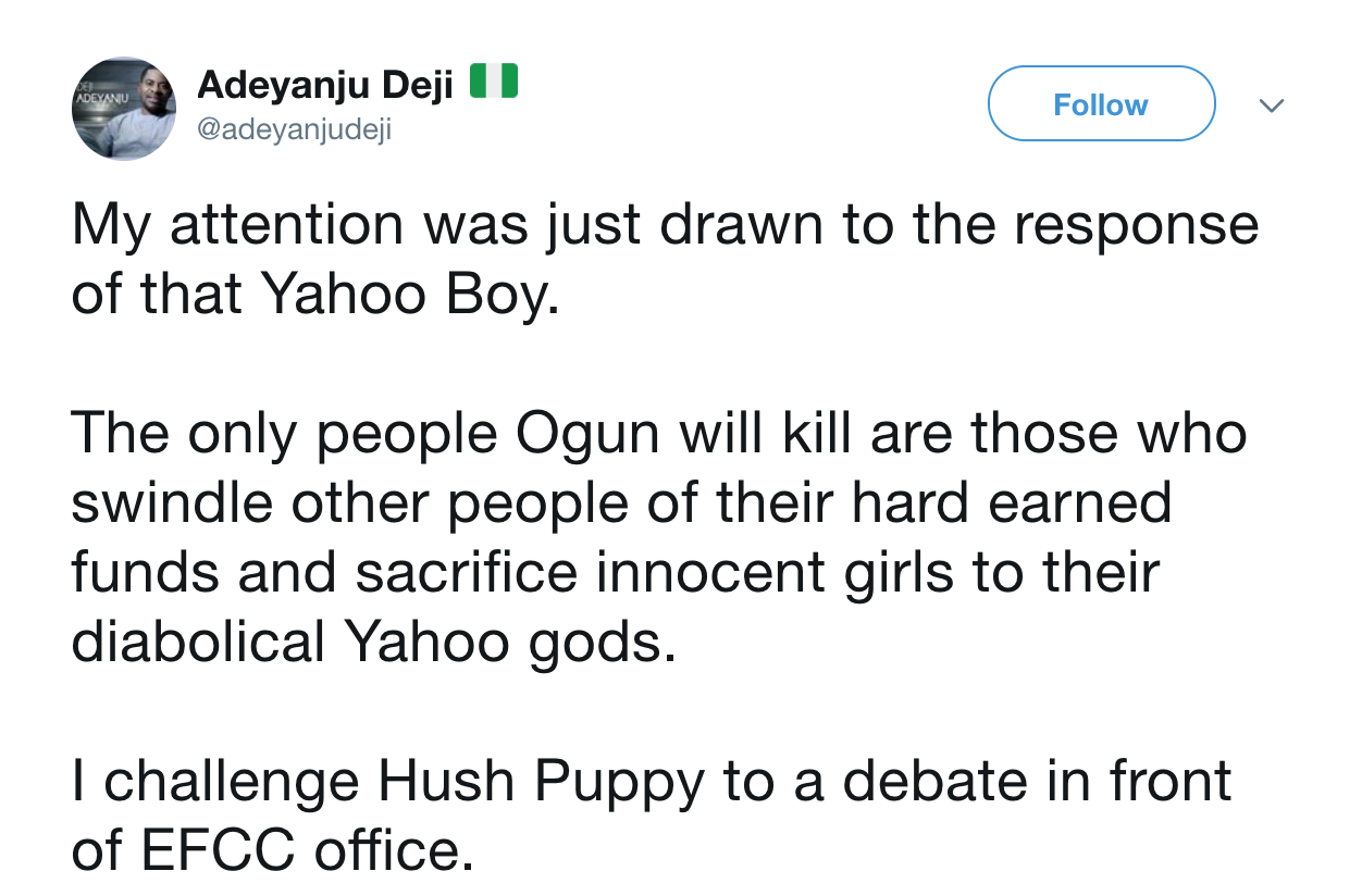 Deji Adeyanju challenges Hushpuppi to a debate in front of EFCC office