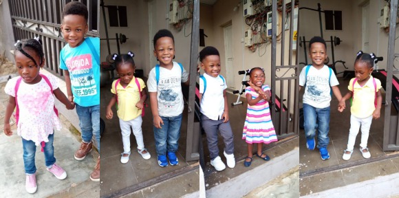 Adorable!!! This little boy picks his female friend to school everyday. (Photos)