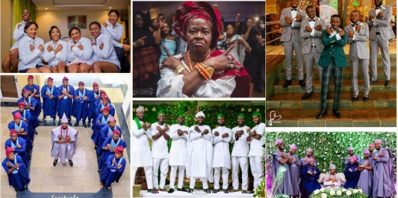 Wakanda Forever: The New Viral Pose At Nigerian Wedding Receptions (Photos)